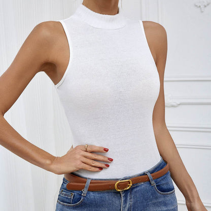 Stylish Women's Casual Solid Color Vest Top - Lightweight & Warm - Buy Center US
