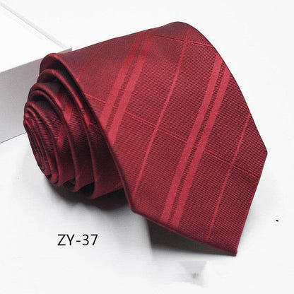 Buycenter Men's 1200D Striped Tie - Elegant Jacquard Style, Various Colors - Buy Center US
