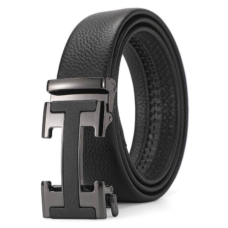 Buycenter Genuine Leather Automatic Belt for Boys - Stylish & Durable Design - Buy Center US