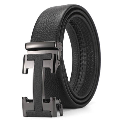 Buycenter Genuine Leather Automatic Belt for Boys - Stylish & Durable Design - Buy Center US