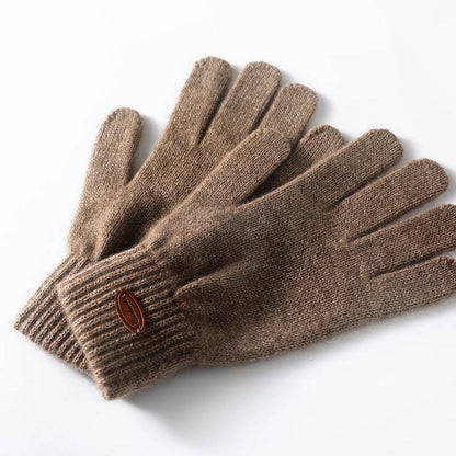Pure Cashmere Thermal Winter Gloves - Stylish & Warm Finger Design - Buy Center US