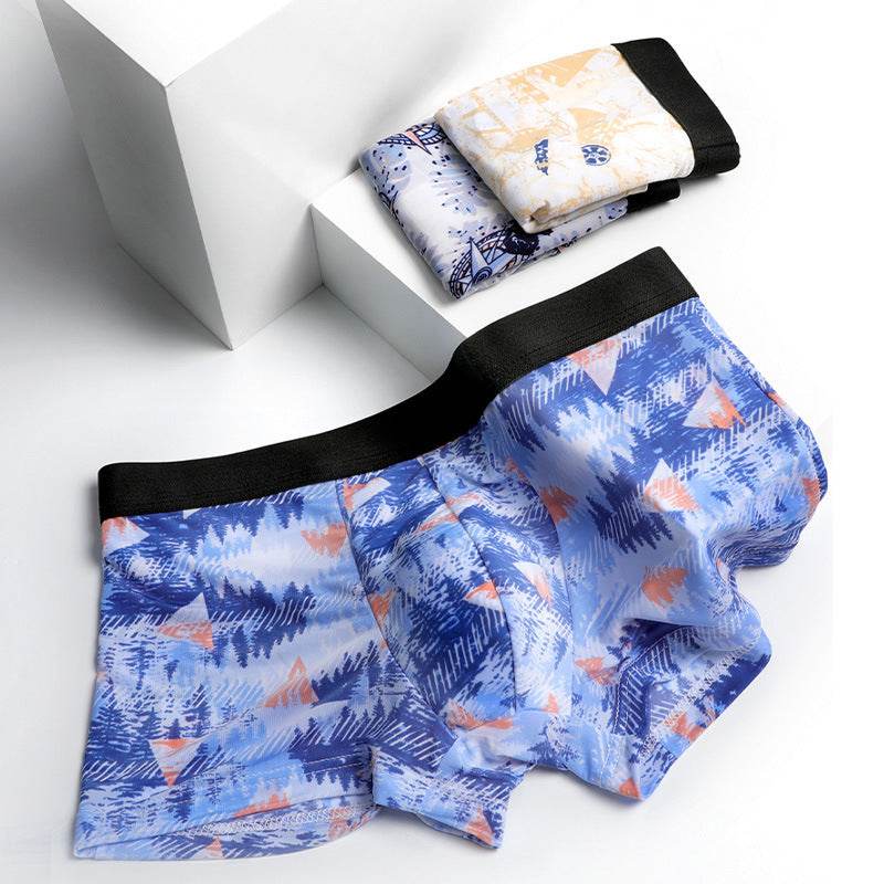Buycenter Men's Ice Silk Underwear - Breathable, Traceless Summer Shorts - Buy Center US