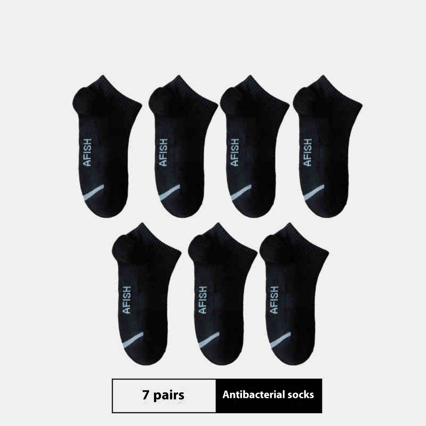 Buycenter Men's Thin Sport Socks - 7 Pairs, Breathable and Antibacterial - Buy Center US