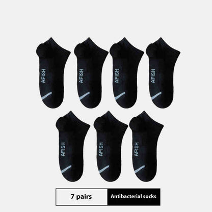 Buycenter Men's Thin Sport Socks - 7 Pairs, Breathable and Antibacterial - Buy Center US