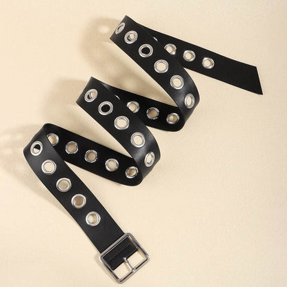 Stylish Punk Hollow Belt for Men & Women - Soft PU Hip Hop Accessory - Buy Center US