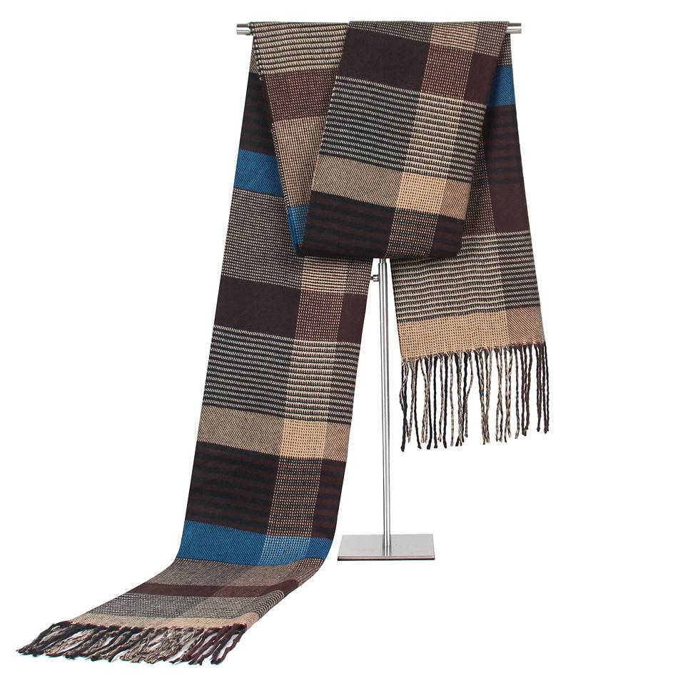 Buycenter Plaid Cashmere-like Scarf for Men - Warm Autumn & Winter Wear - Buy Center US
