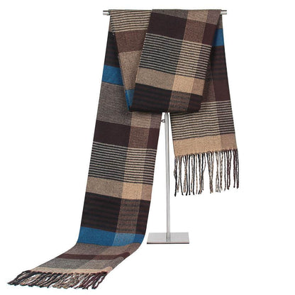 Buycenter Plaid Cashmere-like Scarf for Men - Warm Autumn & Winter Wear - Buy Center US
