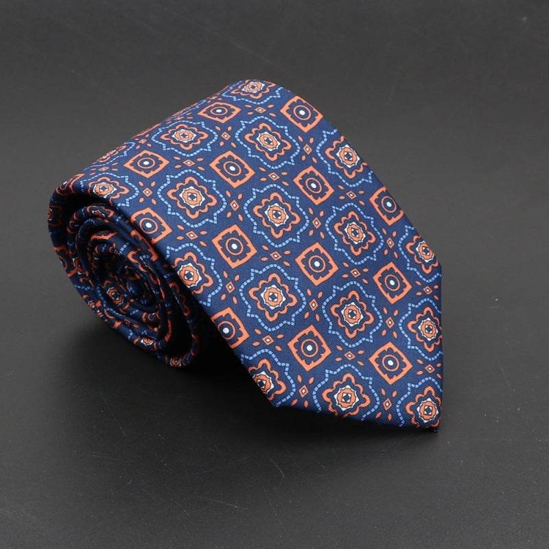 Buycenter Super Soft Silk Ties - 75mm Bohemian Necktie for Men - Buy Center US