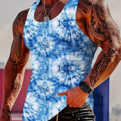 Men's Lion Graphic Print Tank Top - Casual Summer Vest, Skinny Fit - Buy Center US