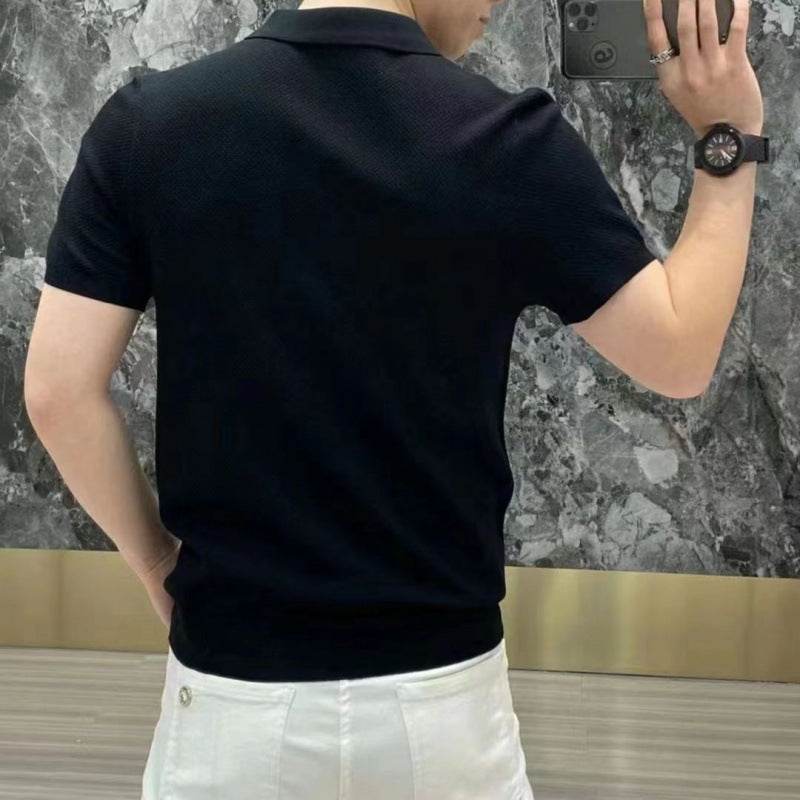 Affordable Men's Polo Shirt - Casual Luxury Pineapple Pattern, Short Sleeve - Buy Center US