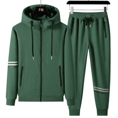Buycenter Men's Casual Hooded Sweater Trousers Set - Pure Cotton, Sports Style - Buy Center US