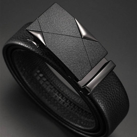 Buycenter Genuine Leather Automatic Belt for Boys - Stylish & Durable Design - Buy Center US