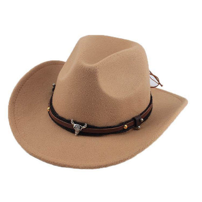 Woolen Cowboy Hat for Men & Women - Adjustable Ethnic Style Summer Accessory - Buy Center US