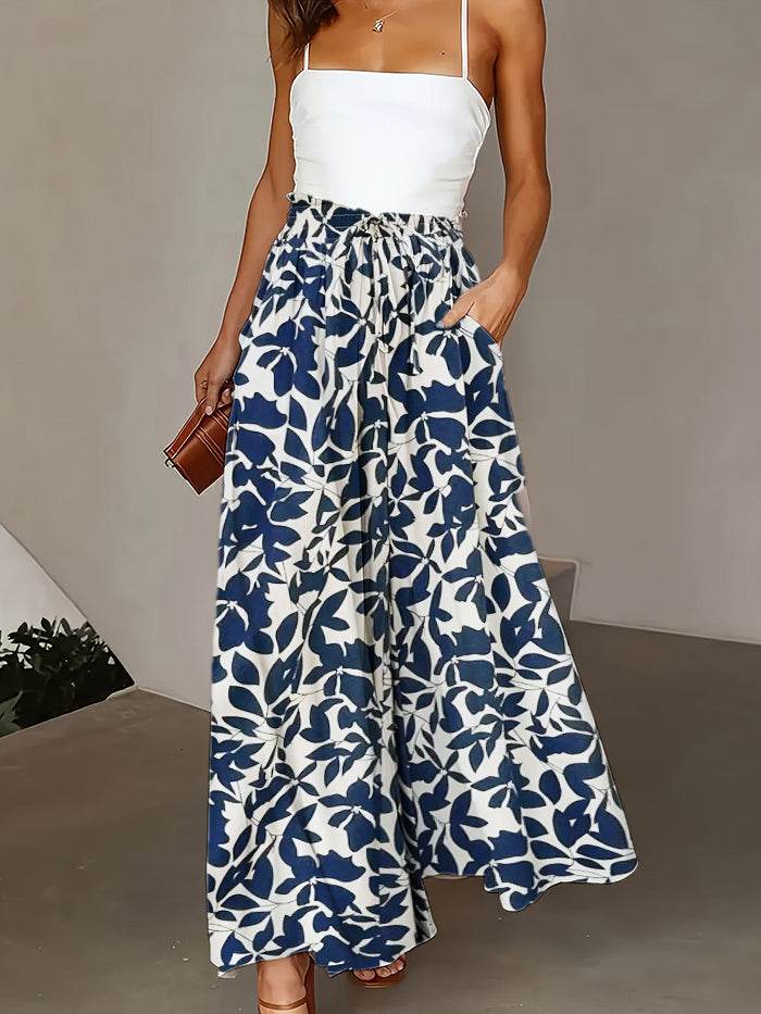 Stylish Plus Size Wide Leg Pants - Paper Bag Waist, Loose Fit Design - Buy Center US
