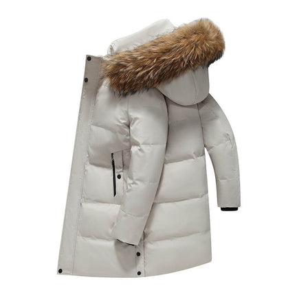 Buycenter Fur Collar Down Jacket - Thick and Warm, Cold-Resistant Style - Buy Center US