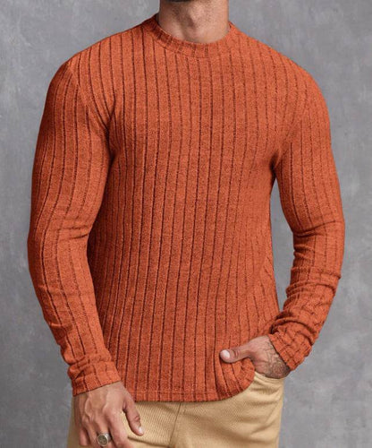 Casual Solid Color Round Neck Pullover T-shirt - Slim Fit for All Seasons - Buy Center US