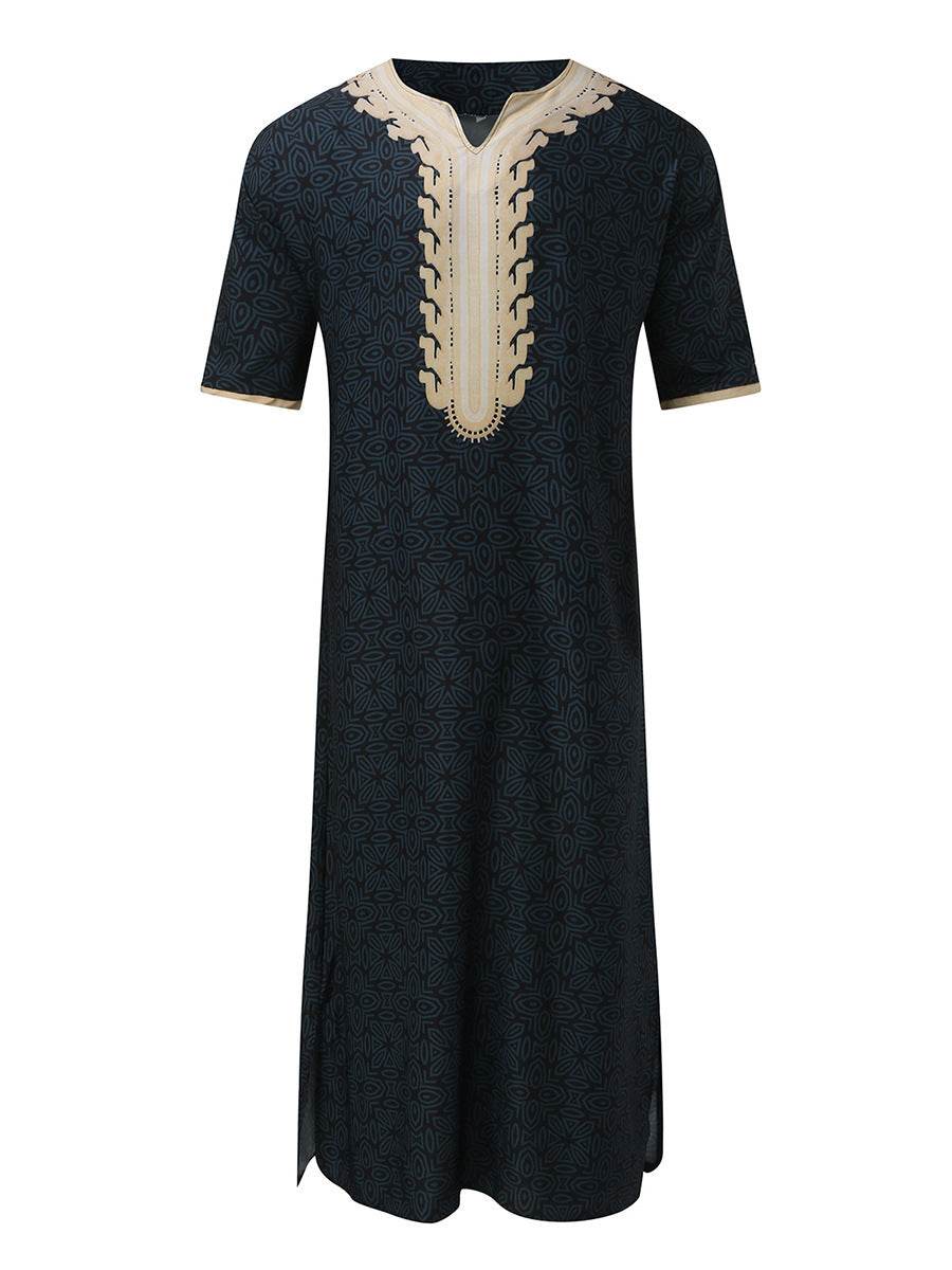 Buycenter Men’s Short Sleeve Rompers - Arab Ethnic Style for Autumn - Buy Center US