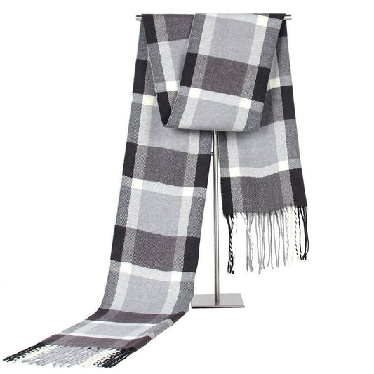 Buycenter Men's Casual Plaid Scarf - Warm Imitation Cashmere Style - Buy Center US