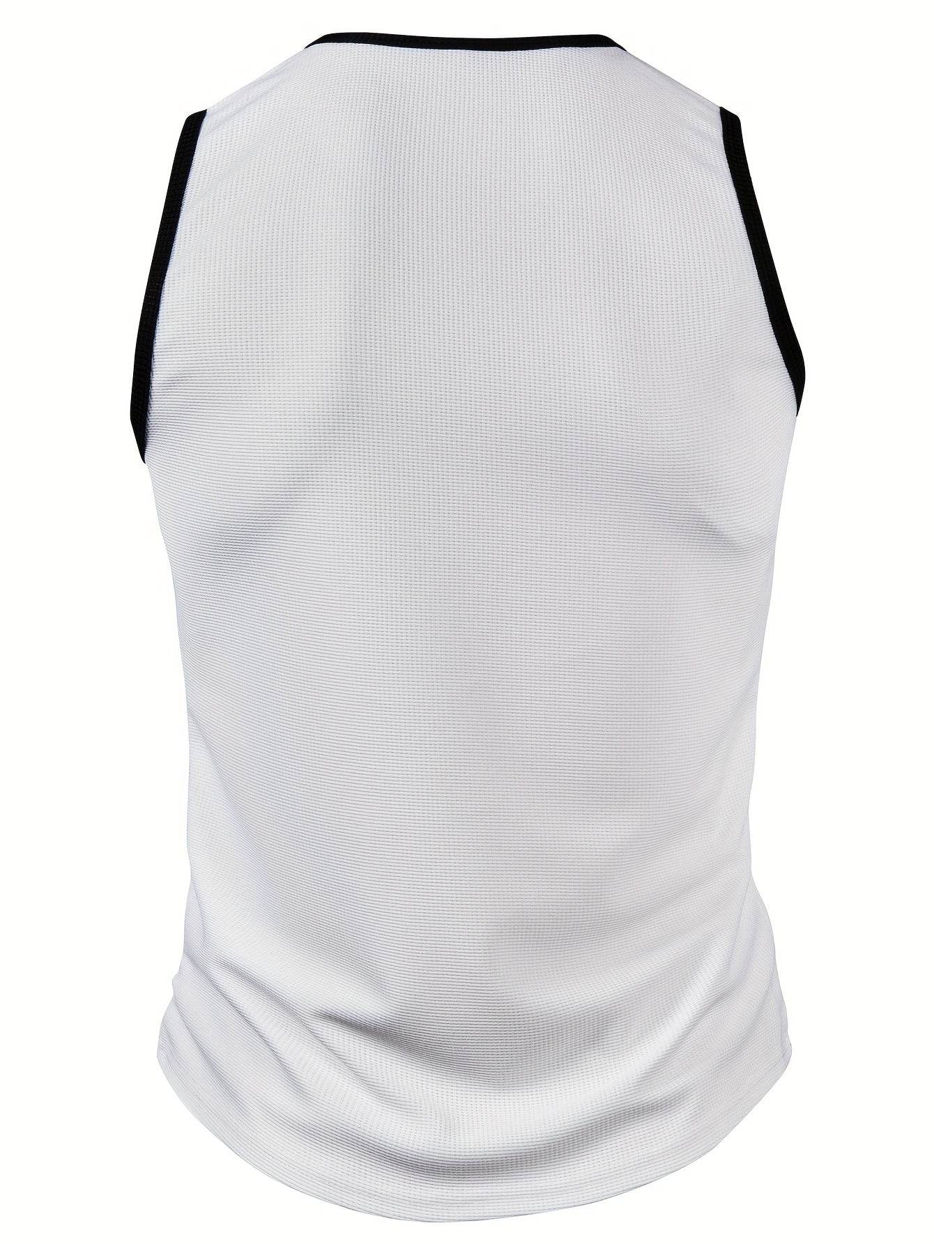 Fashionable Men's Slim-Fit Vest - Solid Color V-Neck with Stretch - Buy Center US