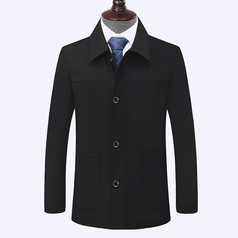 Buycenter Plus Size Men's Jacket - Light Business Fall Coat for Seniors - Buy Center US