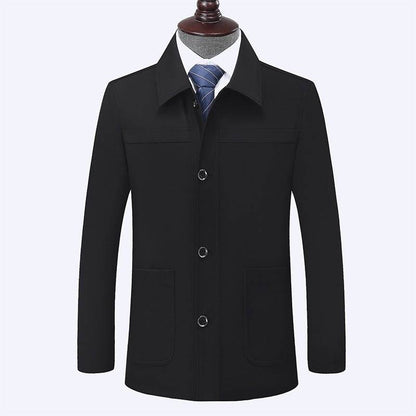 Buycenter Plus Size Men's Jacket - Light Business Fall Coat for Seniors - Buy Center US