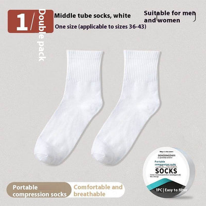 Buycenter Disposable Compression Socks - Mid-Calf, Sweat-Absorbing & Deodorant - Buy Center US