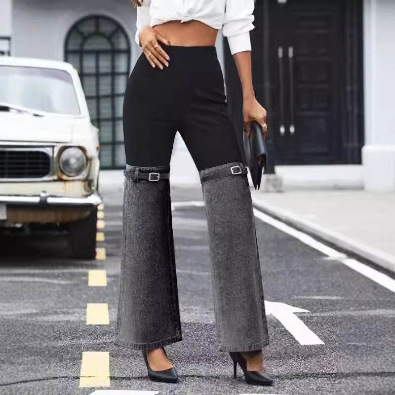 Fashion Slim Knit Denim Pants - High Elasticity & Stylish Stitching - Buy Center US