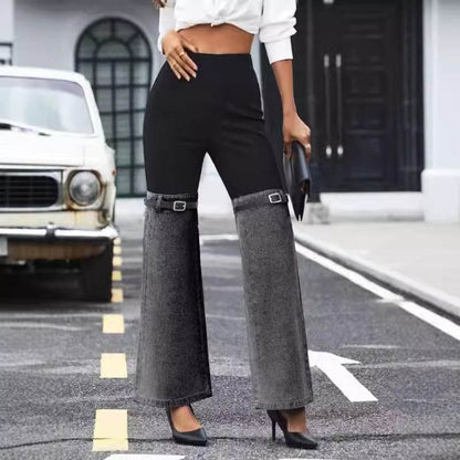 Fashion Slim Knit Denim Pants - High Elasticity & Stylish Stitching - Buy Center US