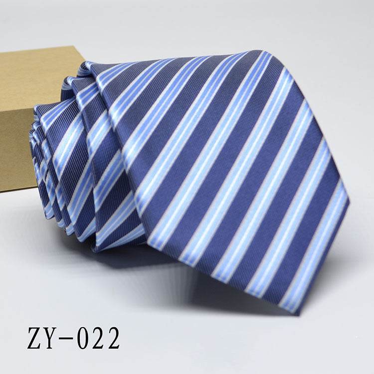 Buycenter Men's 1200D Striped Tie - Elegant Jacquard Style, Various Colors - Buy Center US