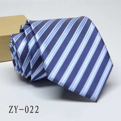 Buycenter Men's 1200D Striped Tie - Elegant Jacquard Style, Various Colors - Buy Center US