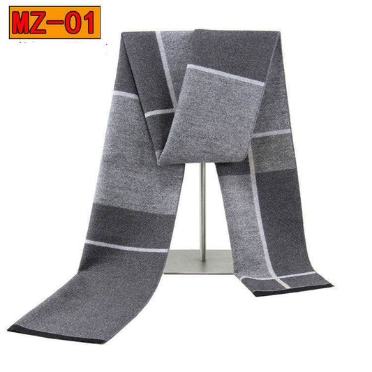 Buycenter Men's Thick Plaid Scarf - Warm Cotton for Winter & Autumn - Buy Center US