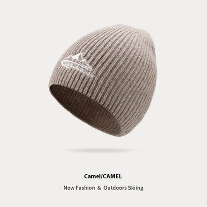 Men's Thick Wool Knitted Hat - Windproof & Warm for Autumn/Winter - Buy Center US