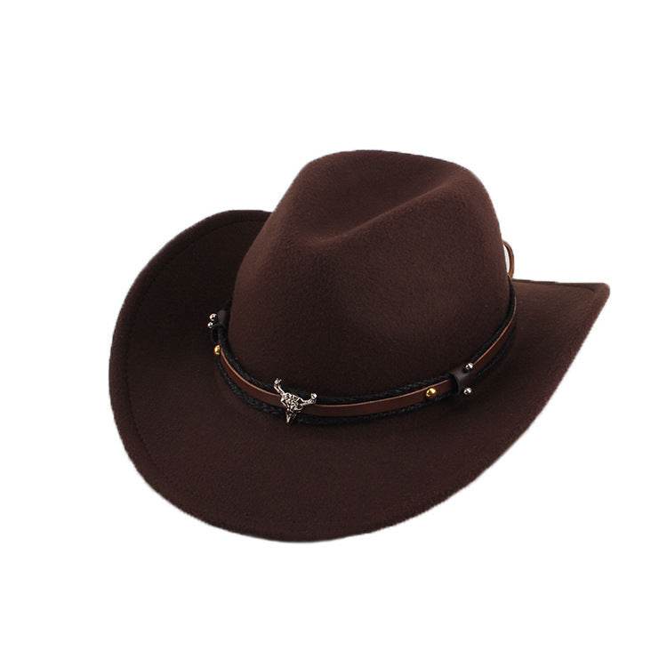 Woolen Cowboy Hat for Men & Women - Adjustable Ethnic Style Summer Accessory - Buy Center US