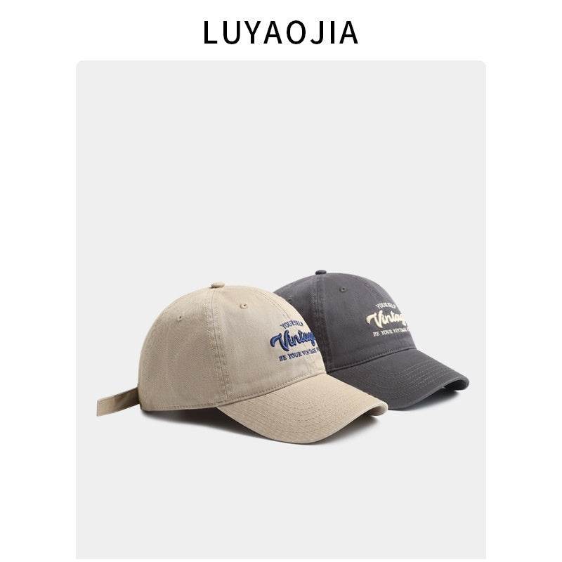 Casual Letter Embroidery Baseball Hat for Men - Vintage Cotton Styles - Buy Center US