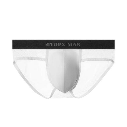 Buycenter Men's Ice Silk Low Waist Briefs - Breathable & Translucent Mesh - Buy Center US