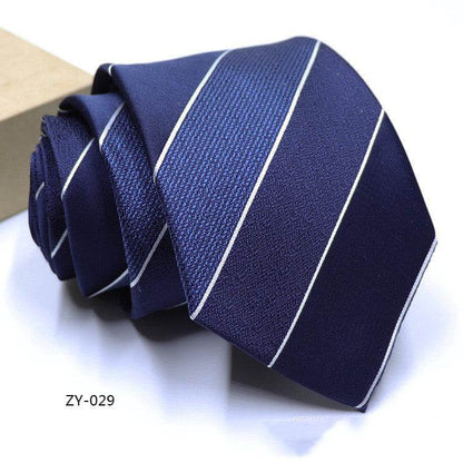 Buycenter Men's 1200D Striped Tie - Elegant Jacquard Style, Various Colors - Buy Center US