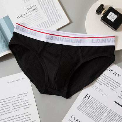Buycenter Men's Mid-Waist Briefs - Soft Cotton, Solid Colors Available - Buy Center US