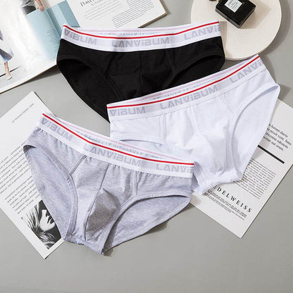 Buycenter Men's Mid-Waist Briefs - Soft Cotton, Solid Colors Available - Buy Center US