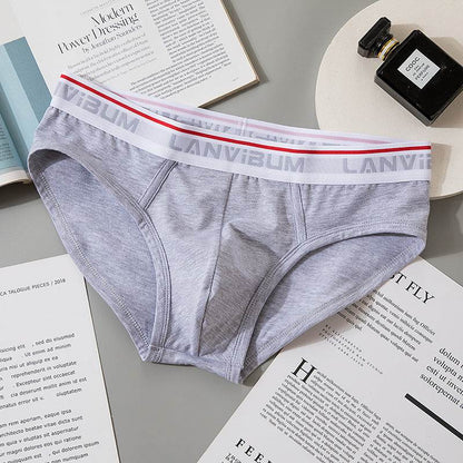 Buycenter Men's Mid-Waist Briefs - Soft Cotton, Solid Colors Available - Buy Center US