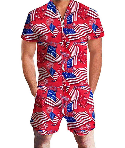 Buycenter Men's Summer Short-Sleeved Suit - European & American Fit - Buy Center US