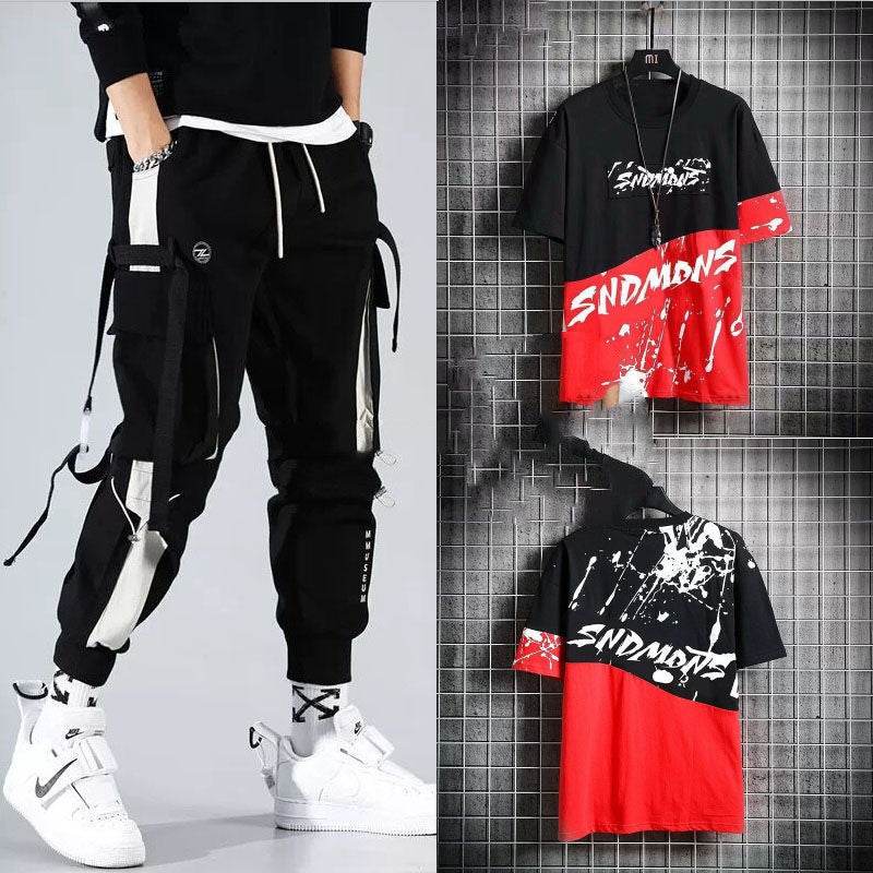 Buycenter Loose Hip-Hop Overalls for Men - Summer Fashion with Hood - Buy Center US