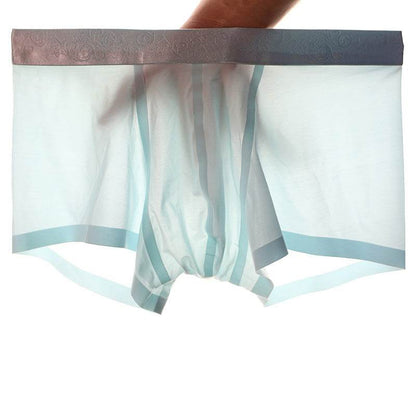 Buycenter Men's Ice Silk Boxer Briefs - Seamless Mid Waist Shorts - Buy Center US