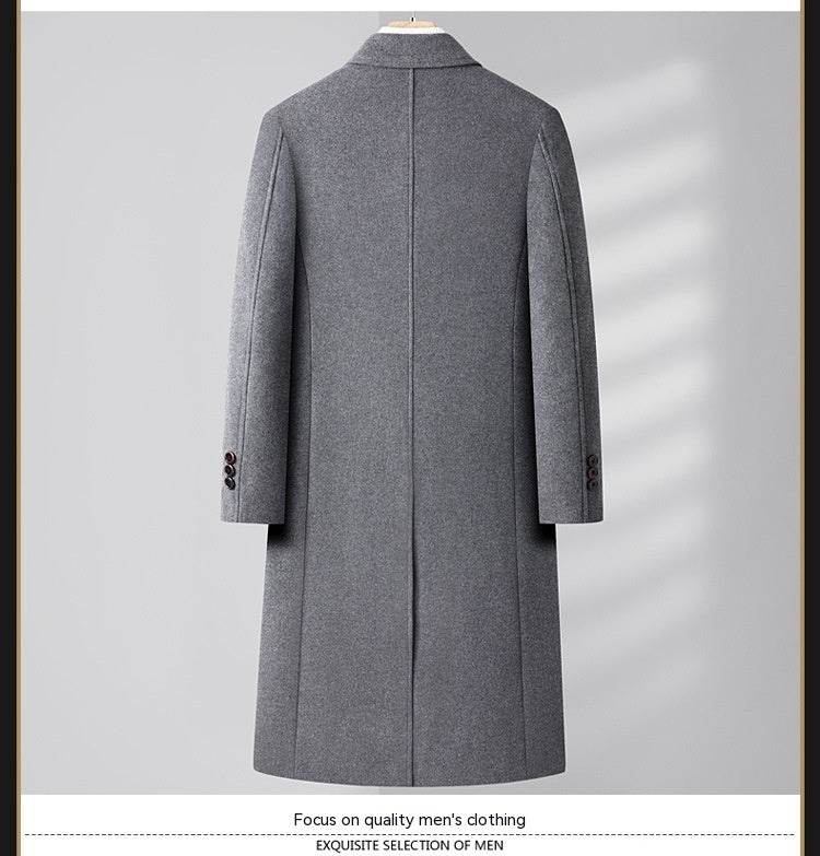 Buycenter Autumn Woolen Coat - Overknee, Double Breasted & Stylish - Buy Center US