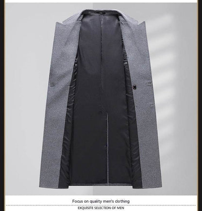 Buycenter Autumn Woolen Coat - Overknee, Double Breasted & Stylish - Buy Center US
