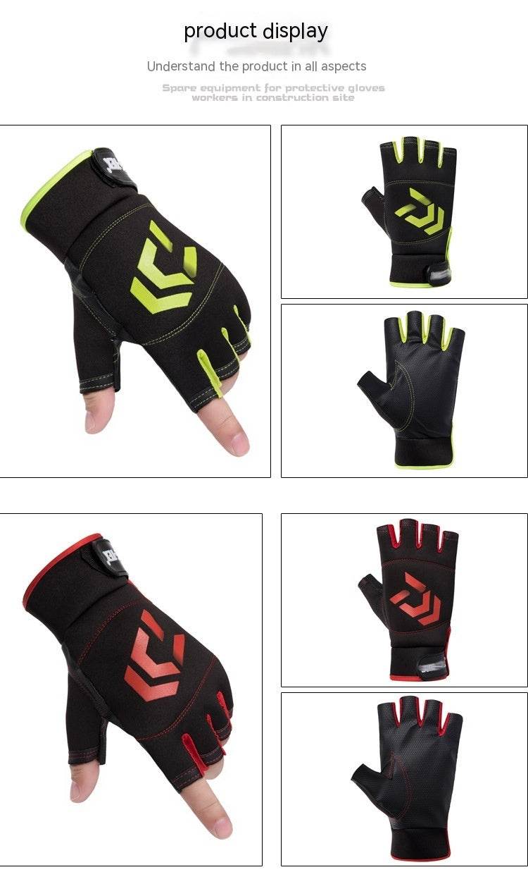 Buycenter Windproof Waterproof Fishing Gloves - Fingerless Style in Various Colors - Buy Center US