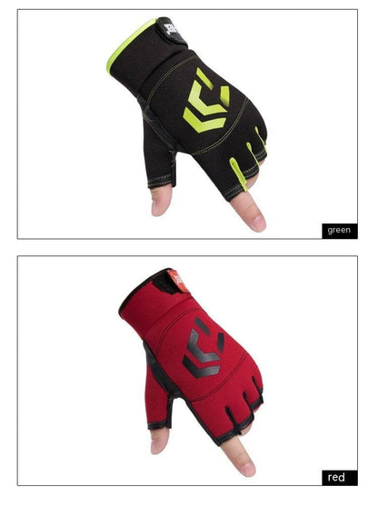Buycenter Windproof Waterproof Fishing Gloves - Fingerless Style in Various Colors - Buy Center US