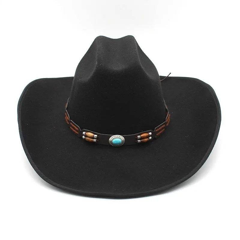 Stylish Woolen Hat - Breathable Black and White Summer Top Hat - Buy Center US