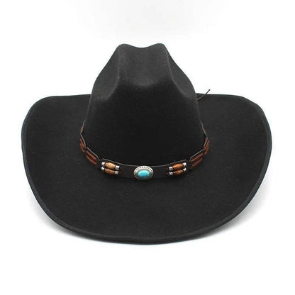 Stylish Woolen Hat - Breathable Black and White Summer Top Hat - Buy Center US