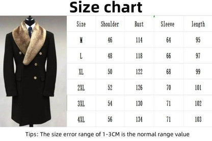 Buycenter Men's Mid-length Woolen Polo Coat - Casual Solid Color Slim Fit - Buy Center US