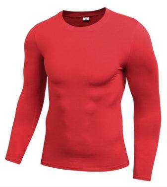 Men's Long-Sleeved Wicking Sweat Suit - Elastic Fitness Running Shirt - Buy Center US
